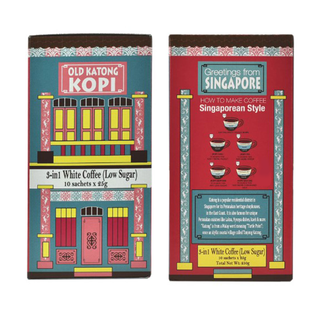 Raintree Katong Kopi (10 Sticks of 3 in 1 Instant Coffee - 20g each) 3-in-1 Arabica Packs