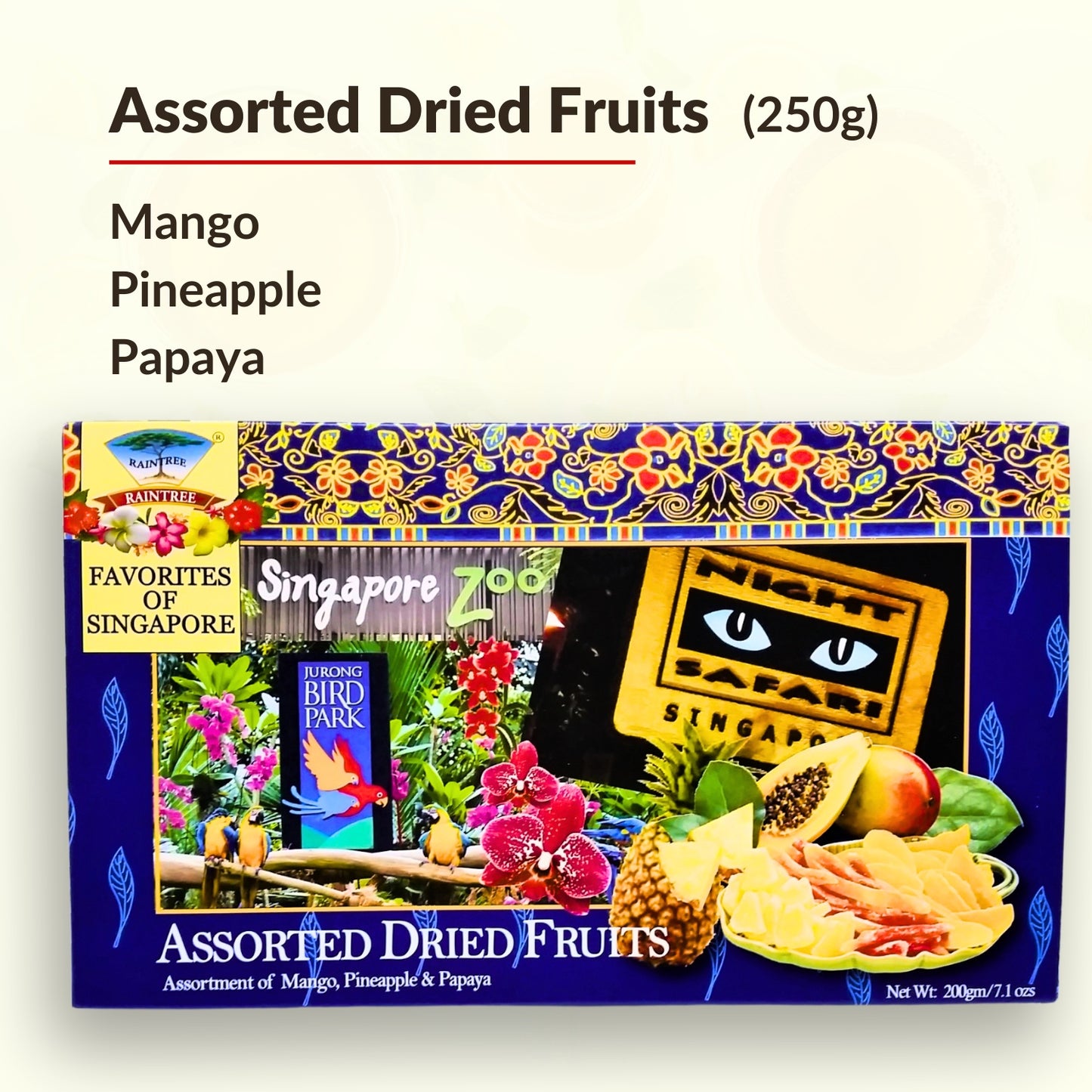 Raintree Singapore Vacay Beverage & Snack Bundle | Instant Milk Tea, White Coffee, Assorted Dried Fruit | Halal Certified | Low Sugar | Authentic Singapore Flavors