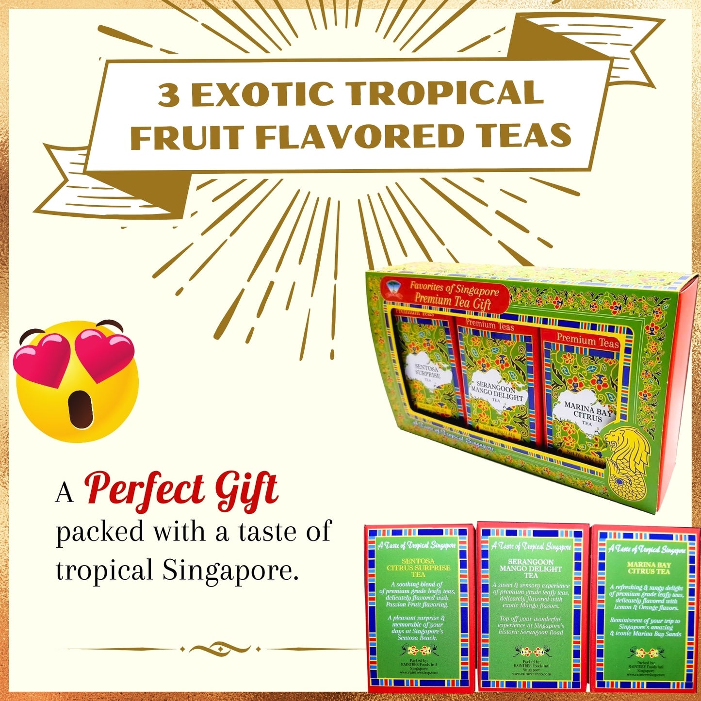 Raintree Energetic Family Bundle | Luxury Coffee, Premium Tea, Cordyceps Coffee, Chocolate Hazelnut Cookies | Halal Certified